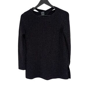 Clara Sun Woo Black Shimmer Blouse